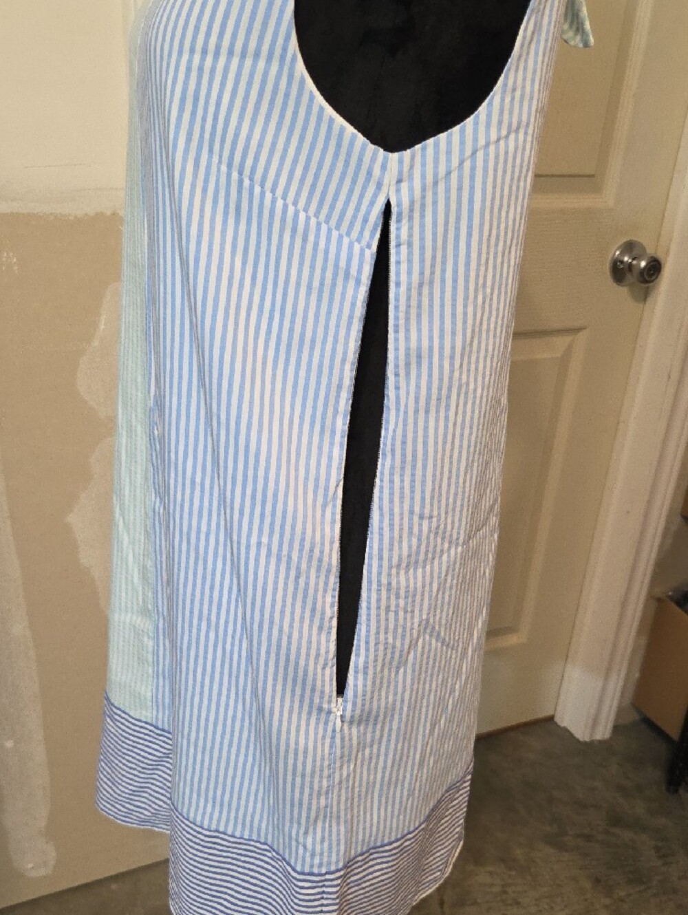 Vineyard Vines 146 Kentuky Derby Sleeveless Striped Midi Dress Cotton Colorblock - Picture 4 of 13